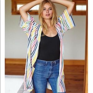 NWT 🌈 Emerson Fry Kimono in Rainbow Stripe